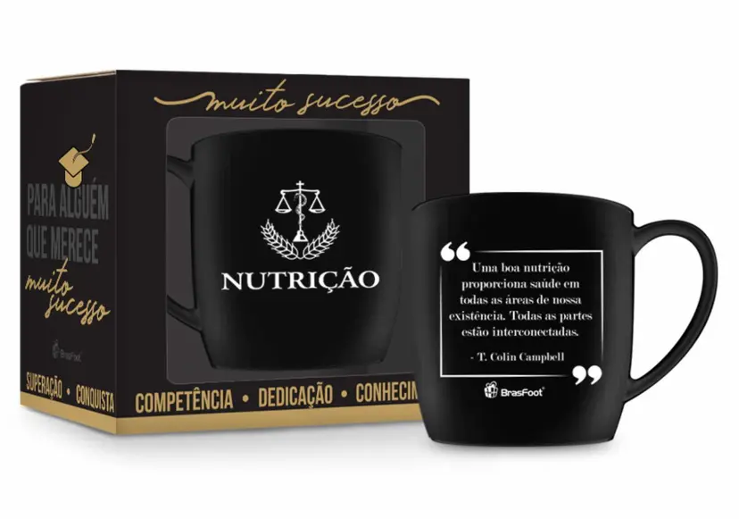 CANECA PORCELANA URBAN 300ML CURSOS - NUTRIÇÃO
