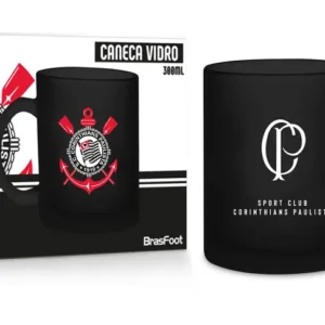 CANECA VIDRO DIAMOND TIMES 300ML - CORINTHIANS