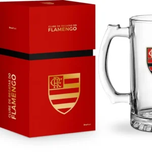 CANECA VIDRO BERLIM IRON 480ML TIMES - FLAMENGO SERIE OURO